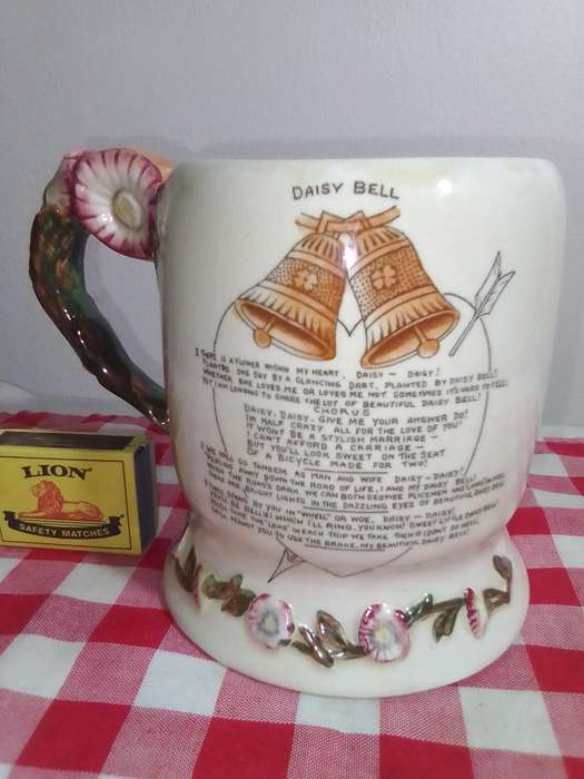 3D Crown Devon Daisy Bell Musical Mug Antique Coffee Cup by Crown Devon without voice box.