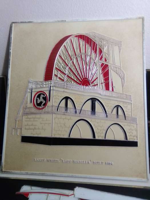 Vintage Transportation Rail & Steam plaques. Mann Railway 1873 Steam Engine Wall Art Raised Plaques.