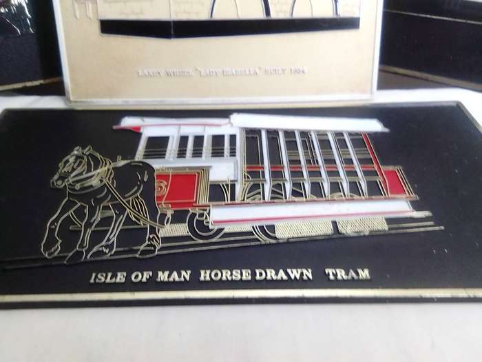 Vintage Transportation Rail & Steam plaques. Mann Railway 1873 Steam Engine Wall Art Raised Plaques.
