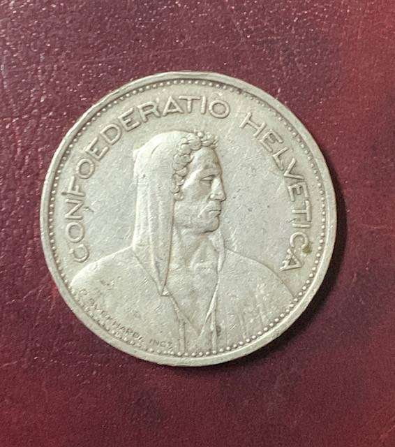 !!! Switzerland 1933B - 5 Franc !!!