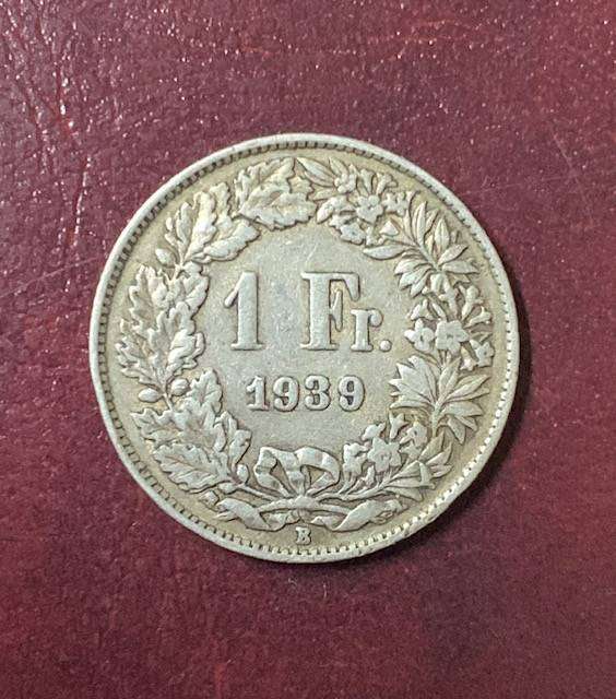 !!! Switzerland 1939B - 1 Franc !!!