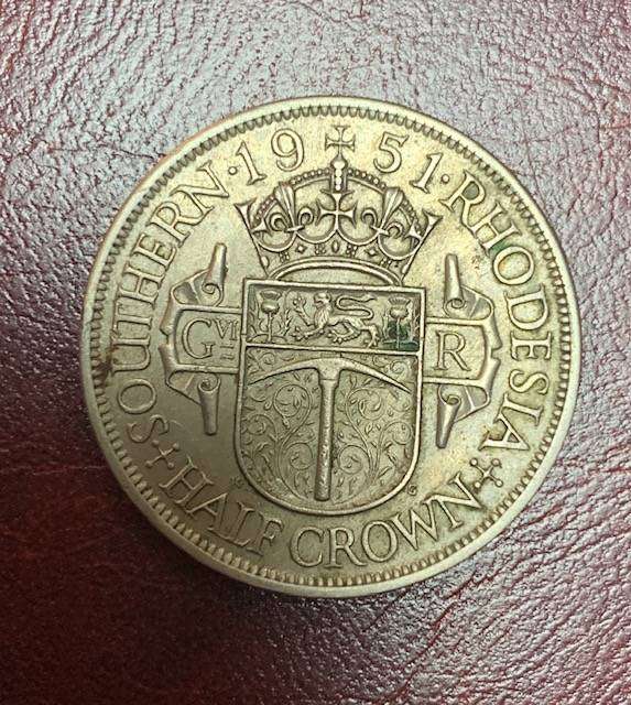 !!! Southern Rhodesia 1951 - Half Crown !!!