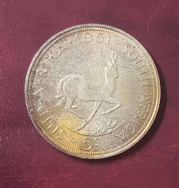!!! South Africa Union 1951 5 Shillings/Crown Proof !!!