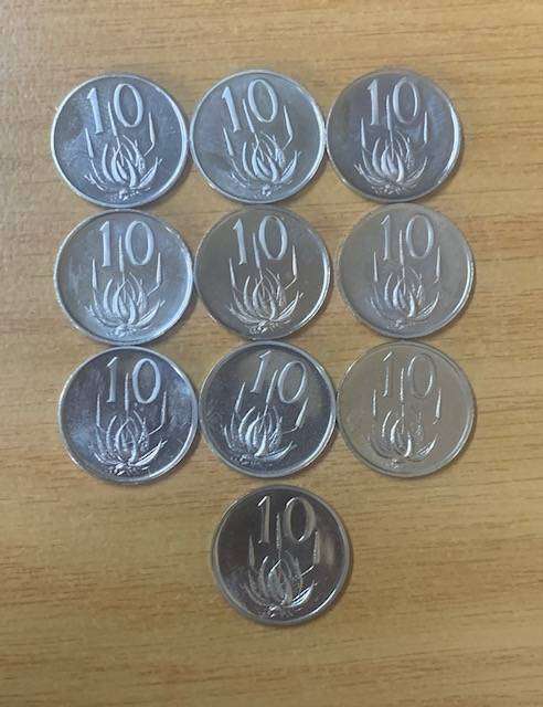 " South Africa 2nd Decimal Proof 10 Cents "