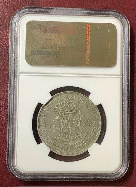 !!! Scarce South Africa Union 1925 Half Crown NGC XF45 !!!
