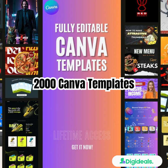 2,000 Fully Editable Canva Templates  Create Stunning Designs in Minutes!