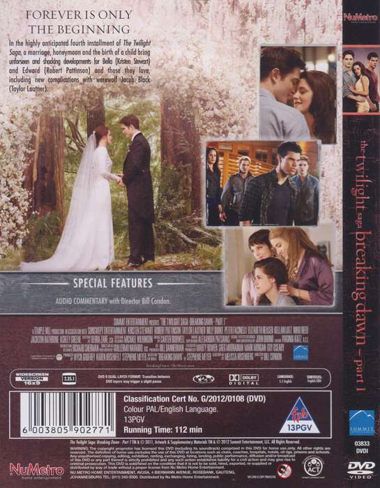 The Twilight Saga - Breaking Dawn : Part 1 (DVD)