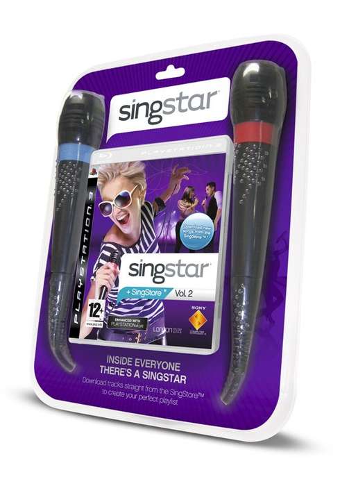 PS3 Singstar Vol 2 Game With Singstar Microphones Bundle