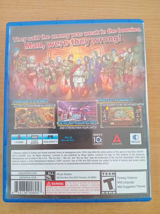 Aegis of Earth Protonovus Assault - Ps4