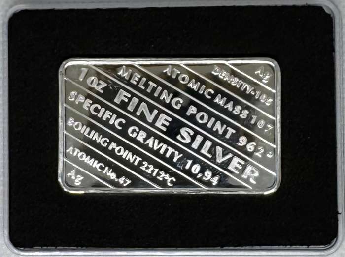 1oz SILVER BAR - PERSONALIZED GIFT BARS & ROUNDS 999.9 PURE SILVER BnG MINT & REFINERY