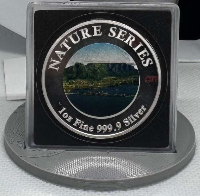 2024 NATURE SERIES 1oz SILVER 999.9 COLORIZED *TABLE MOUNTAIN CPT MINT MARK & 3D FIGURINE
