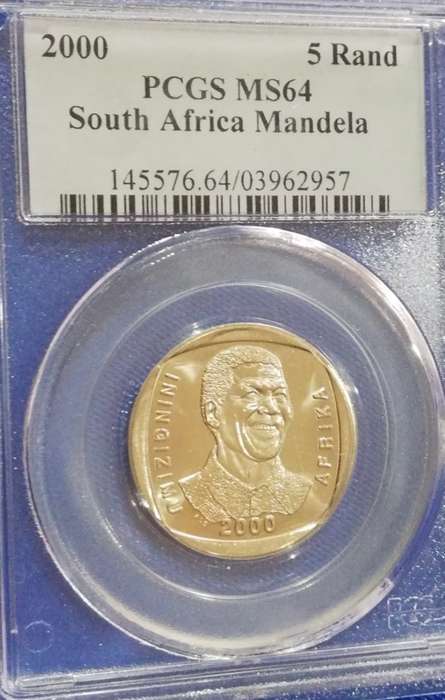 2000 Mandela R5 Coin - MS64 - PCGS Grade