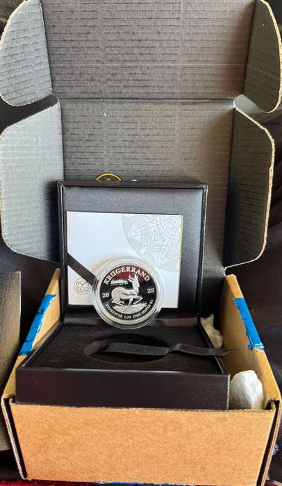 2025 Krugerrand Privy Mint Mark DURBAN 1oz Fine Silver Proof - Sealed in SAMINT Box & COA