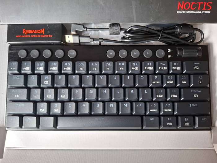 Red Dragon Noctis wired low-profile RGB TKL Red Switch Mechanical Keyboard