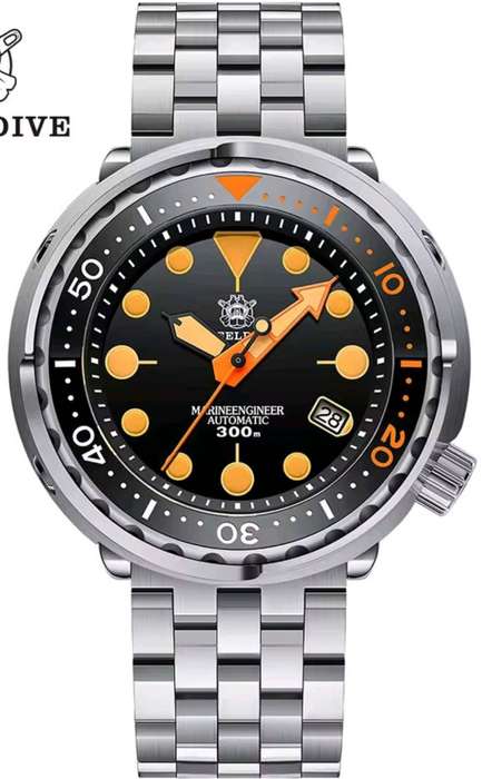 Steeldive 300m Marine Engineer Tuna tin Automatic 24 Jewels