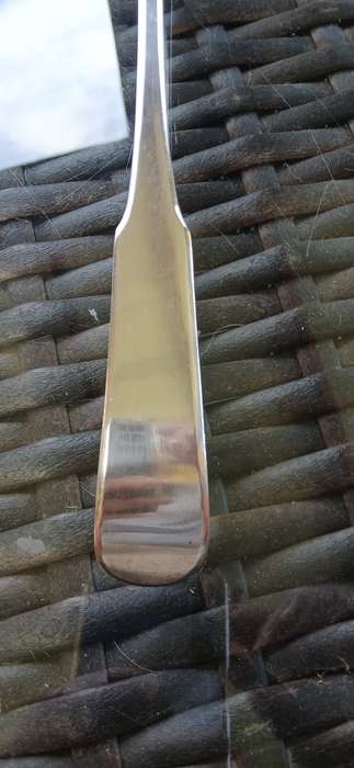 Cape silver Fiddle pattern soup ladle, Johannes Combrink, early 19th century