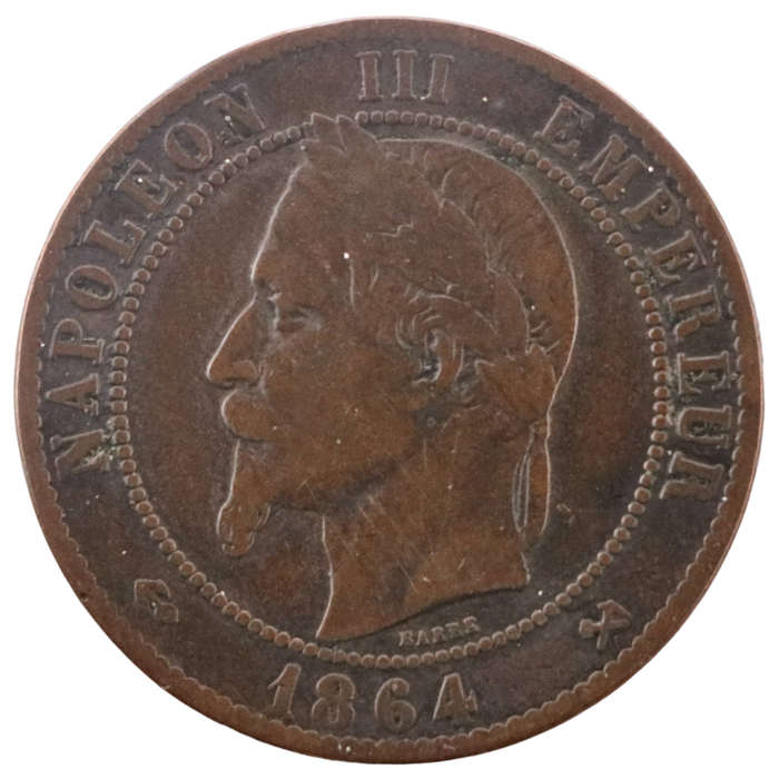 1864-K Bordeaux France 10 Centimes