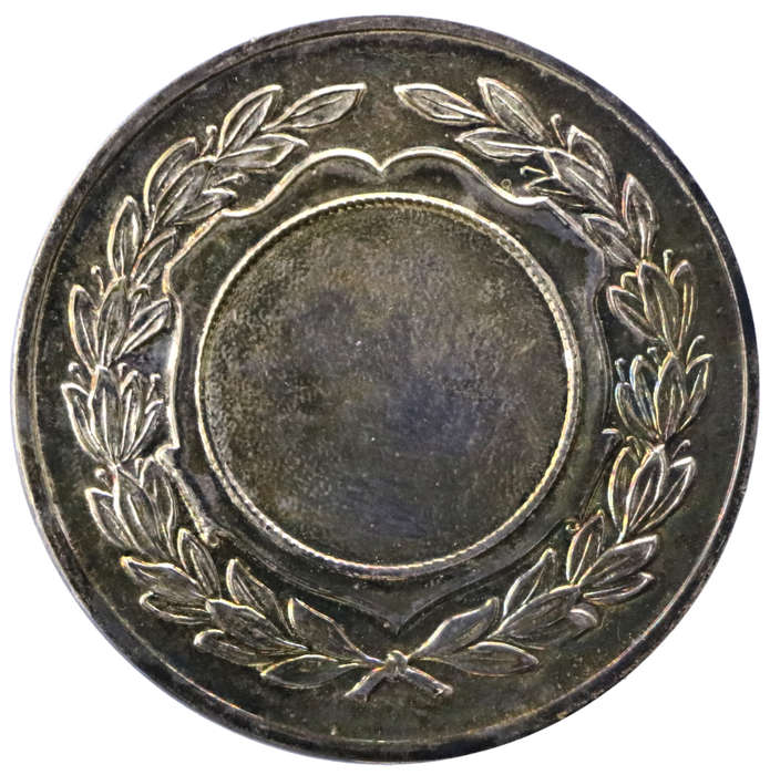 Unissued Medallion, Silver Plated 53mm 47,5g, rim nick, 2 unknown holes on the rim