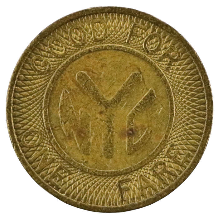 1980 United States, New York City Transit Token, 1 Fare