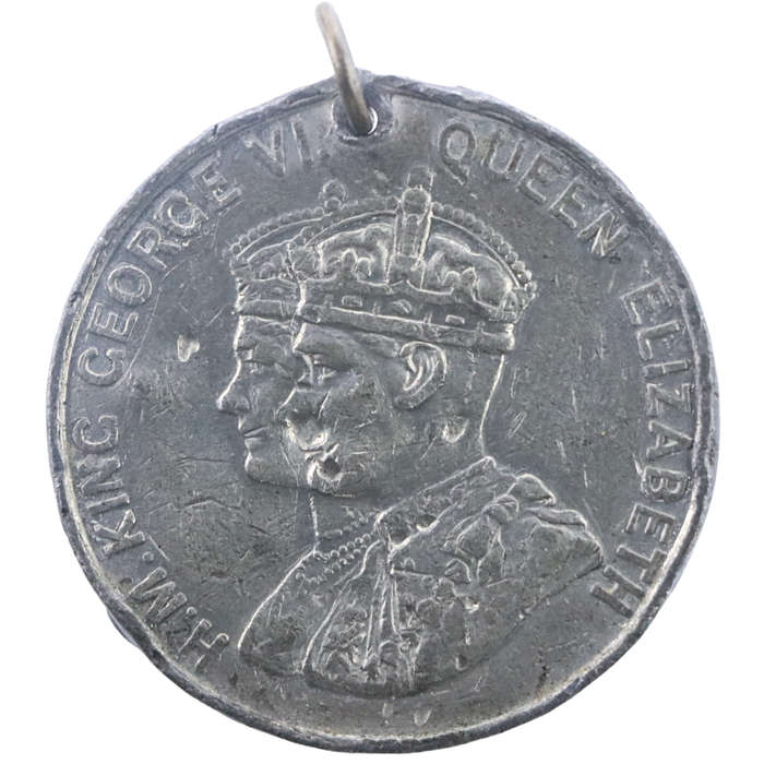 1937 United Kingdom Commemorative issue Coronation of George VI and Elizabeth White Metal Medallion,