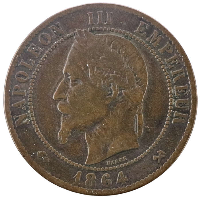 1856-W Lille France 10 Centimes