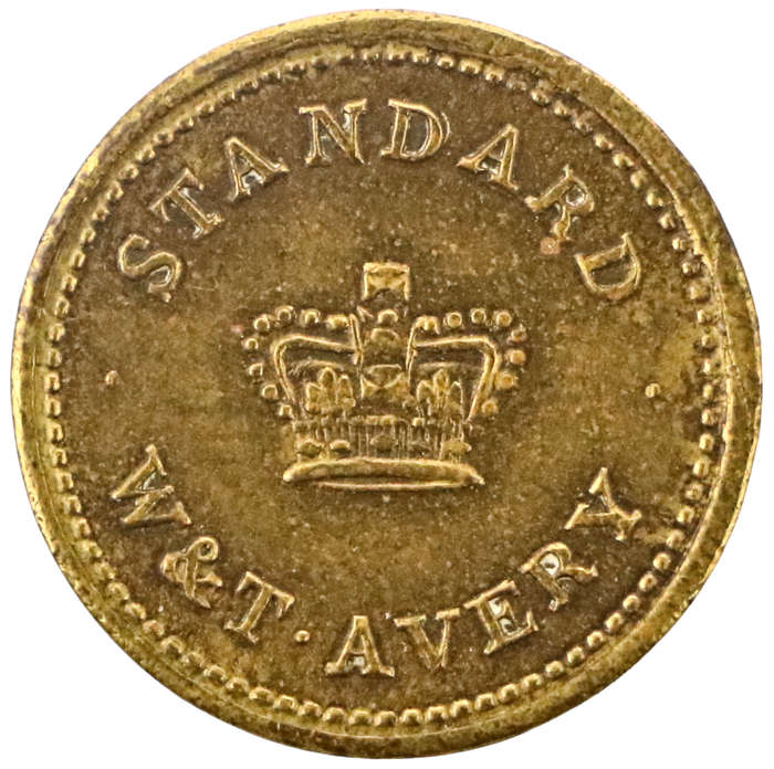 1842 Great Britain Standard W & T Avery Curt weight for Half Sovereign