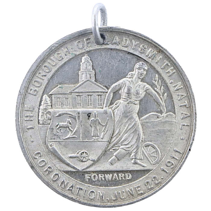 1911 Coronation of King George V and Queen Mary Aluminum Medallion