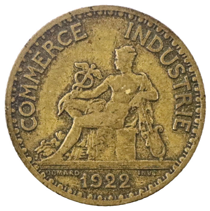 1922 France 1 Franc Chambers of Commerce KM#884