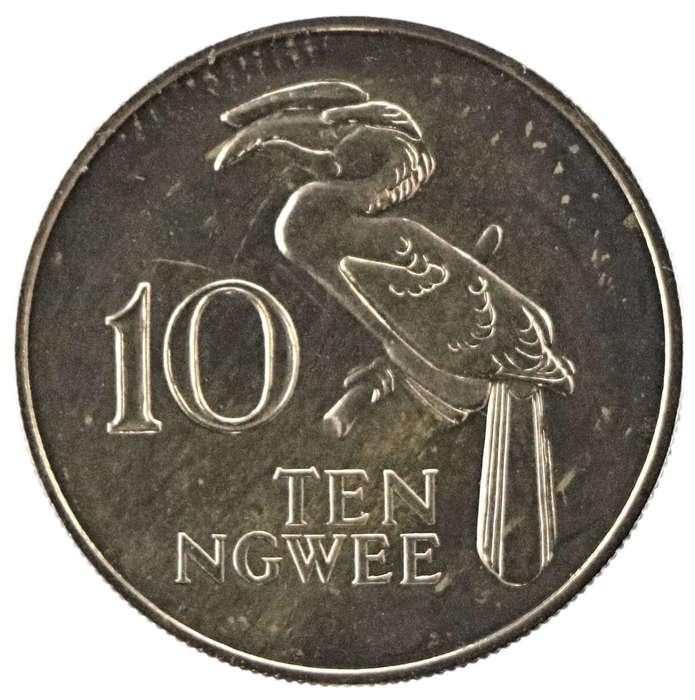 1968 Zambia 10 Ngwee KM#12