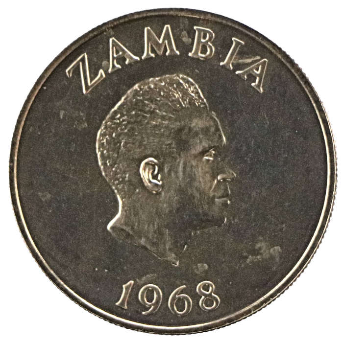 1968 Zambia 10 Ngwee KM#12