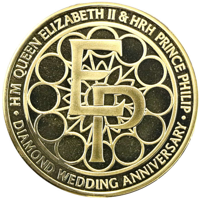 United Kingdom Windsor Castle Diamond Wedding Anniversary Proof Medallion 38mm
