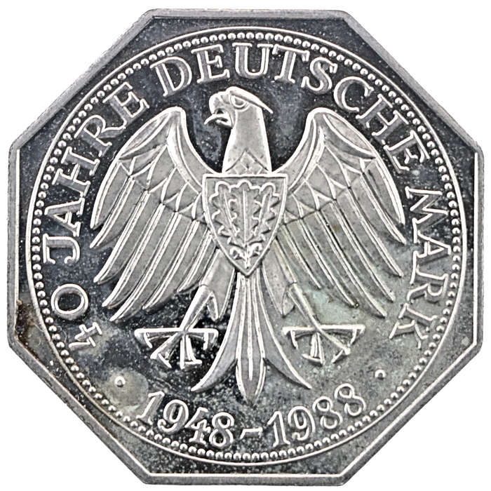 1988 German 40 Years Anniversary, Proof Silver plated copper-nickel Medallion