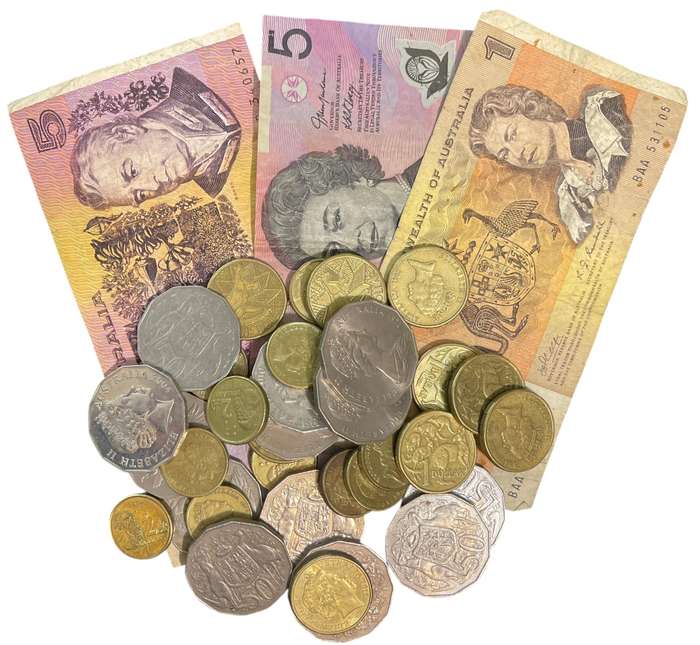 $62 Australian Dollars [Face Value R710] 50 Cents and up