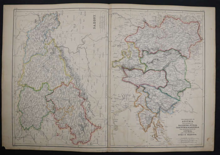 1859 Saxony and The Archduchy of Austria. The Duchies of Salzburg, Styria, Carinthia, Carniola. The