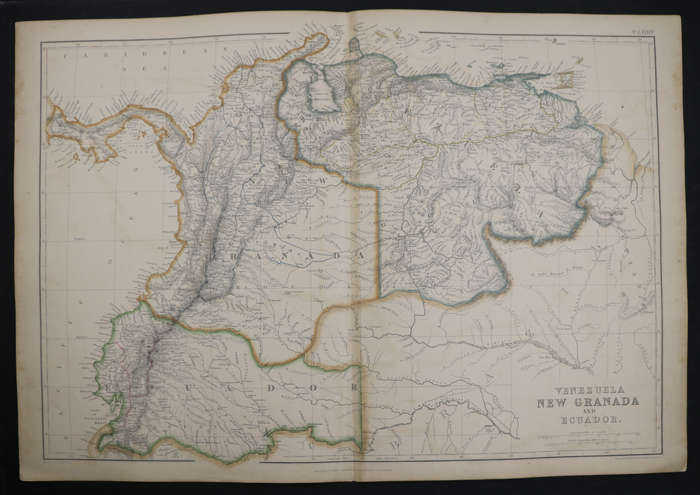 1859 Venezuela, New Granada and Ecuador by J. W. Lowry