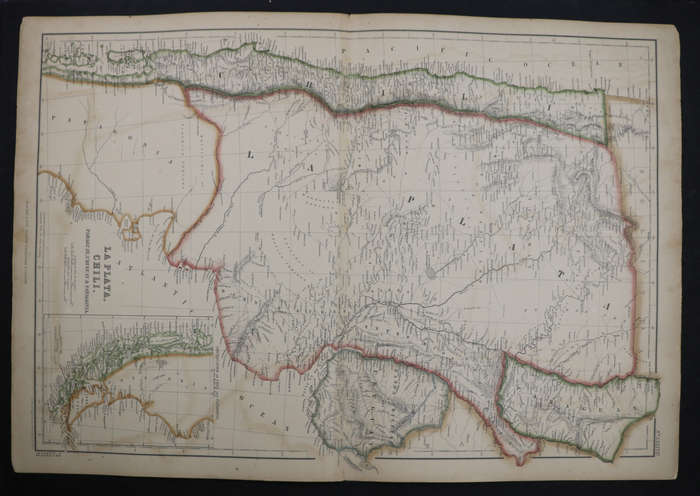 1859 La Plata, Chili, Paraguay, Uruguay And Patagonia by J. Bartholomew