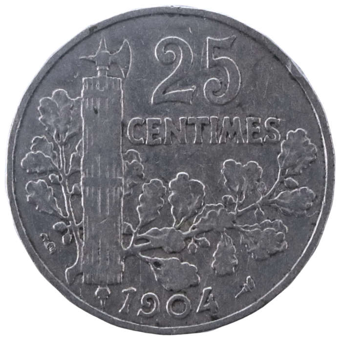 1904 France 25 Centimes KM#856