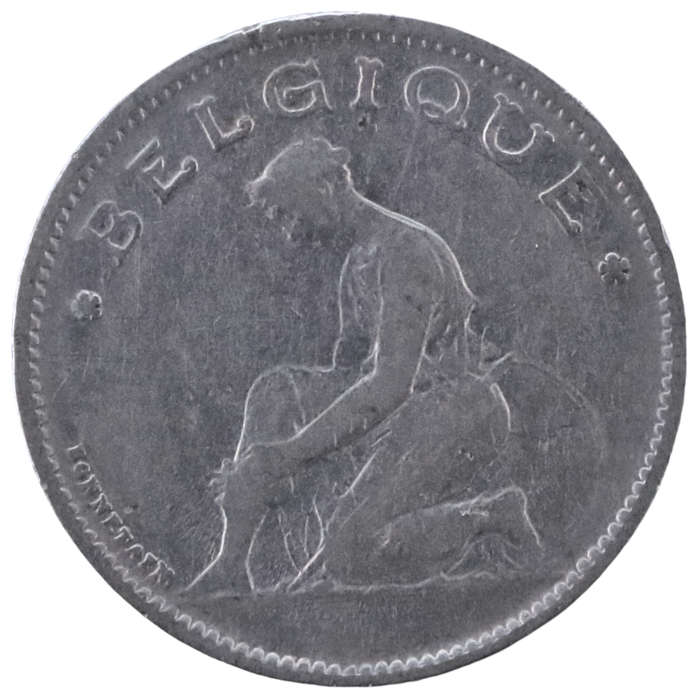 1923 Belgium 1 Franc, French Text KM#89