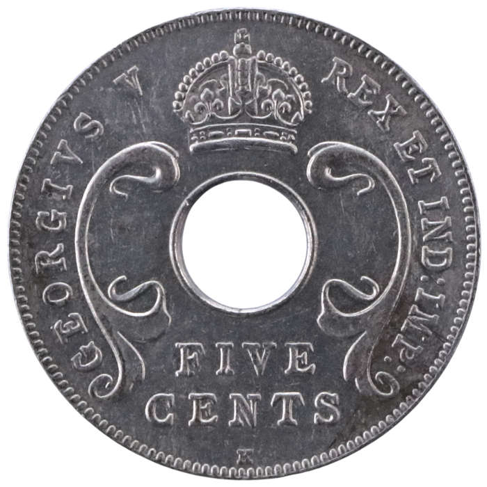 1914 East Africa and Uganda Protectorate 5 Cent KM#11