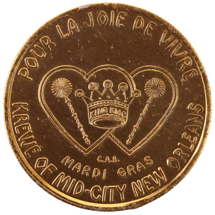 1981 United States Krewe Of Mid-City New Orleans Mardi Gras Language of Flowers Token