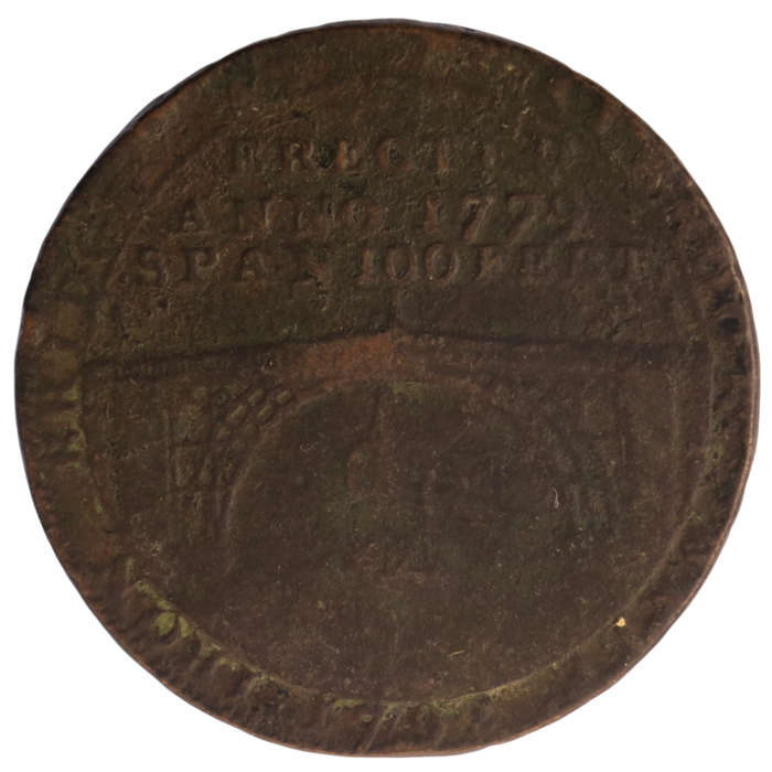 1789 United Kingdom Shropshire  Coalbrook Dale "Iron Bridge" Halfpenny Conder Token DH#14