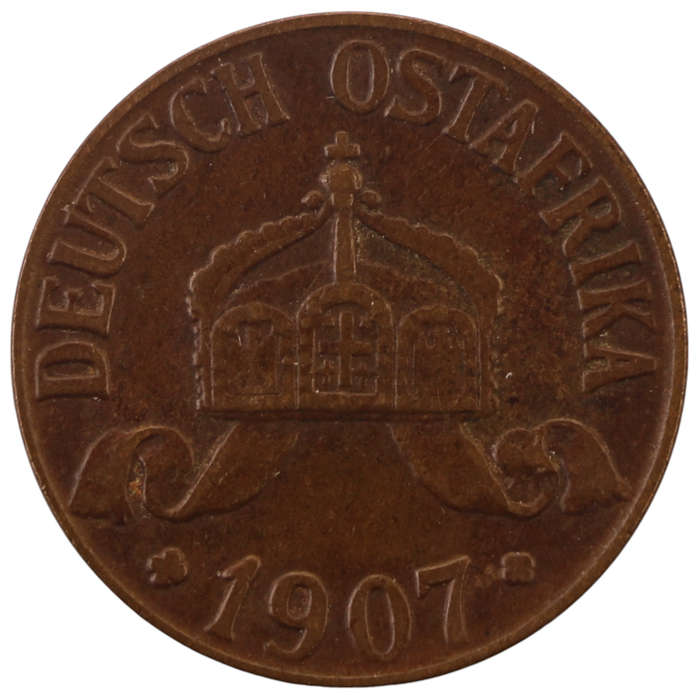 1907-J German East Africa 1 Heller KM#7