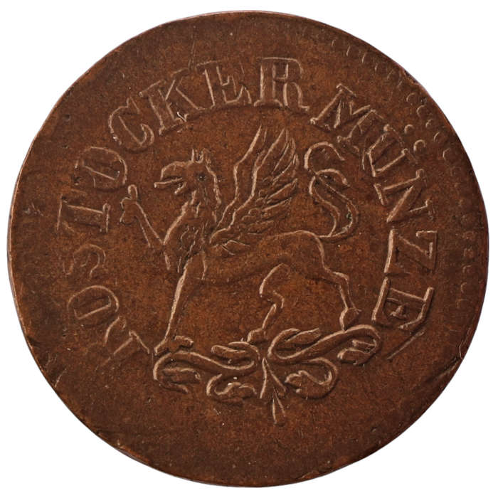1864 City of Rostock (German states) 3 Pfennig