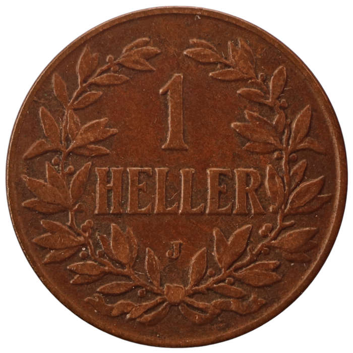 1907-J German East Africa 1 Heller KM#7