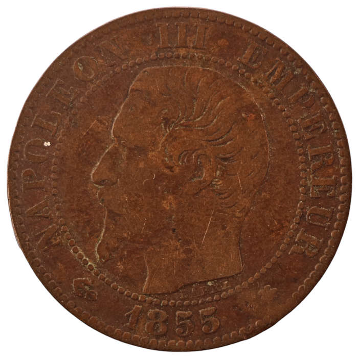 1855-BB France 10 Centimes KM#771