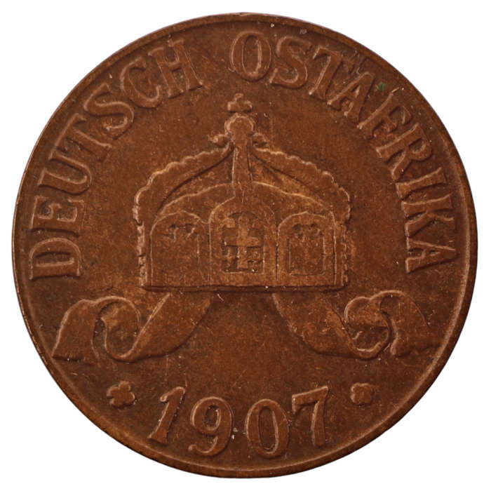 1907-J German East Africa 1 Heller KM#7
