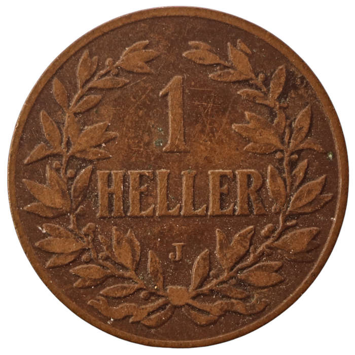 1908-J German East Africa 1 Heller KM#7