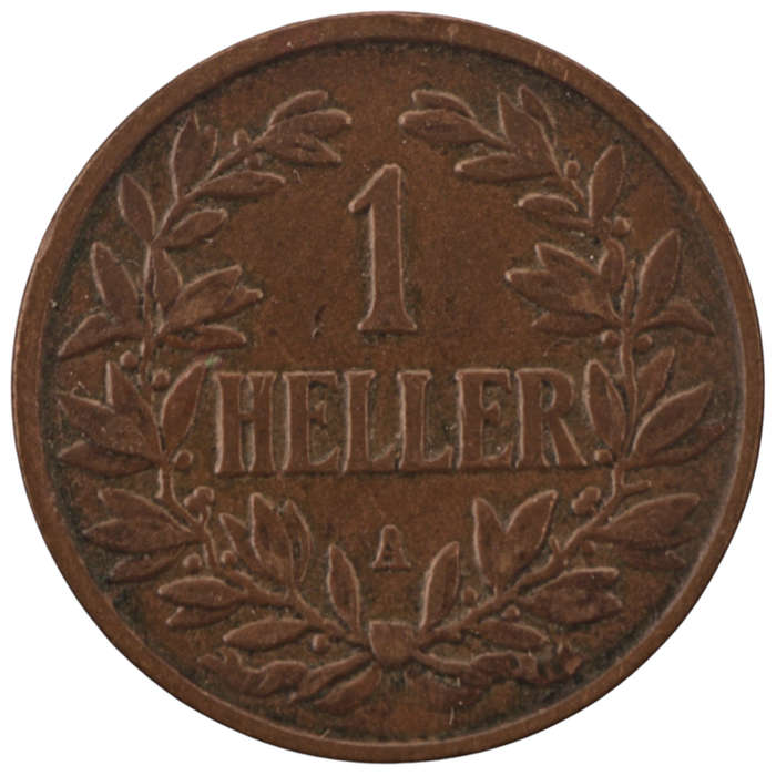 1913-A German East Africa 1 Heller KM#7