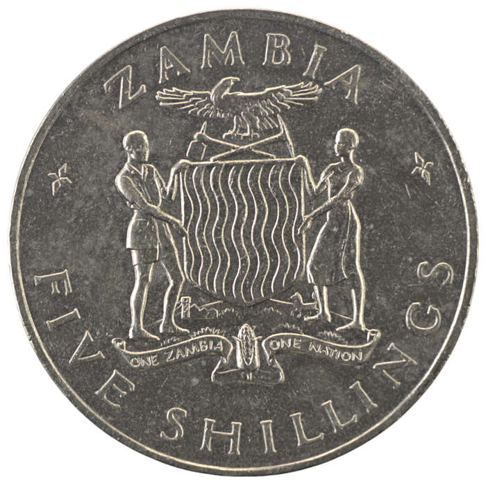 1965 Zambia 5 Shilling 10k Minted KM#4