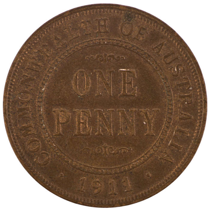 1911 Australia 1 Penny KM#23